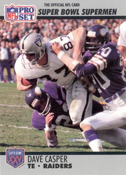 #53 Dave Casper - Oakland Raiders - 1990-91 Pro Set Super Bowl XXV Silver Anniversary Football