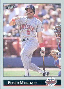 #53 Pedro Munoz - Minnesota Twins - 1992 Leaf Baseball