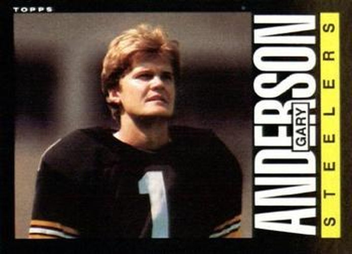 #353 Gary Anderson - Pittsburgh Steelers - 1985 Topps Football