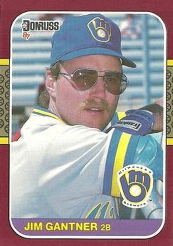 #53 Jim Gantner - Milwaukee Brewers - 1987 Donruss Opening Day Baseball