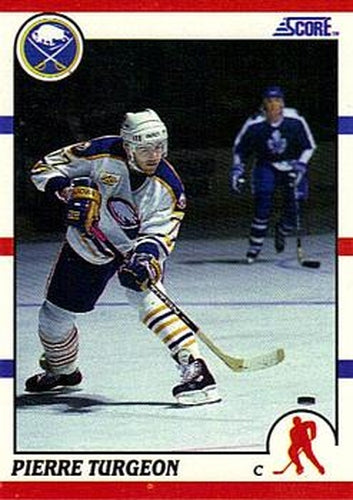 #53 Pierre Turgeon - Buffalo Sabres - 1990-91 Score Hottest and Rising Stars Hockey