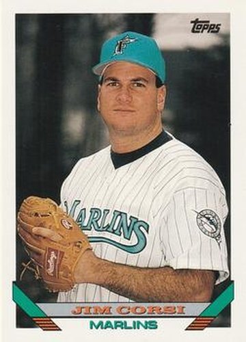#753 Jim Corsi - Florida Marlins - 1993 Topps Baseball