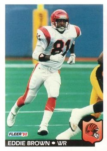 #53 Eddie Brown - Cincinnati Bengals - 1992 Fleer Football