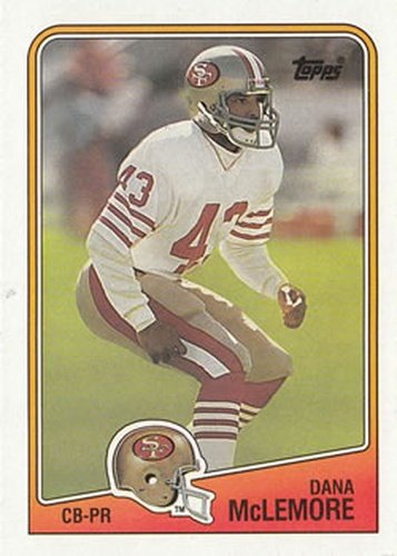 #53 Dana McLemore - San Francisco 49ers - 1988 Topps Football