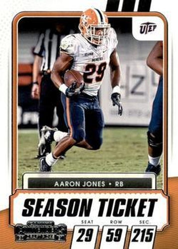 #53 Aaron Jones - UTEP Miners - 2021 Panini Contenders Draft Picks Football