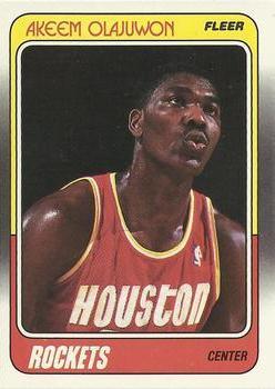 #53 Akeem Olajuwon - Houston Rockets - 1988-89 Fleer Basketball