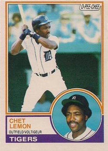 #53 Chet Lemon - Detroit Tigers - 1983 O-Pee-Chee Baseball