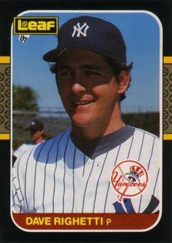 #53 Dave Righetti - New York Yankees - 1987 Leaf Baseball