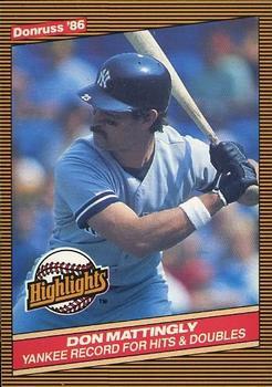 #53 Don Mattingly - New York Yankees - 1986 Donruss Highlights Baseball