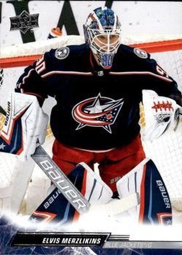 #53 Elvis Merzlikins - Columbus Blue Jackets - 2022-23 Upper Deck Hockey