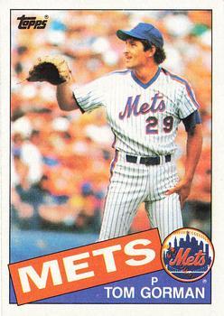 #53 Tom Gorman - New York Mets - 1985 Topps Baseball