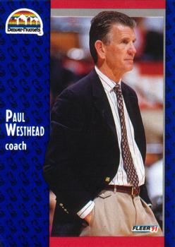 #53 Paul Westhead - Denver Nuggets - 1991-92 Fleer Basketball