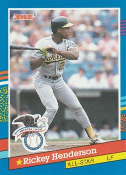 #53 Rickey Henderson - Oakland Athletics - 1991 Donruss Baseball