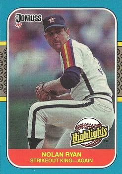 #53 Nolan Ryan - Houston Astros - 1987 Donruss Highlights Baseball