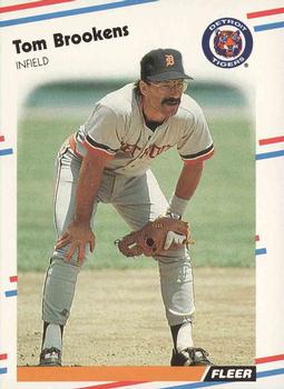 #53 Tom Brookens - Detroit Tigers - 1988 Fleer Baseball