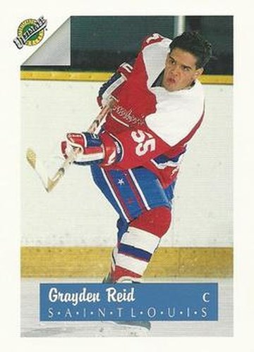 #53 Grayden Reid - St. Louis Blues - 1991 Ultimate Draft Hockey