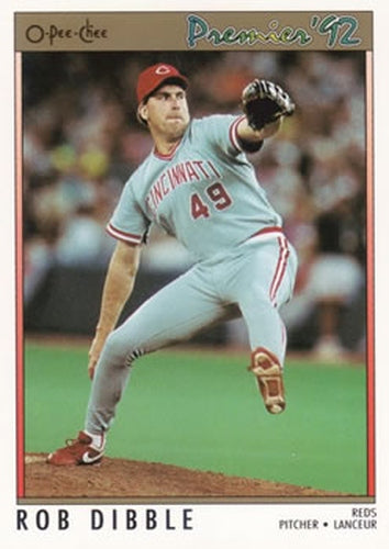 #53 Rob Dibble - Cincinnati Reds - 1992 O-Pee-Chee Premier Baseball