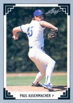 #53 Paul Assenmacher - Chicago Cubs - 1991 Leaf Baseball