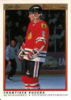 #53 Frantisek Kucera - Chicago Blackhawks - 1990-91 O-Pee-Chee Premier Hockey