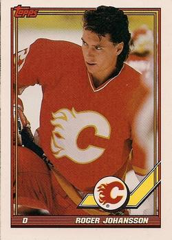 #53 Roger Johansson - Calgary Flames - 1991-92 Topps Hockey