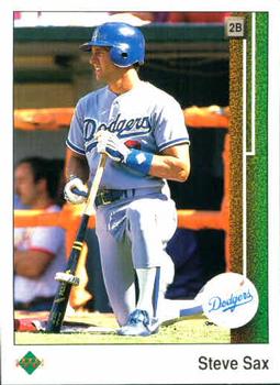 #53 Steve Sax - Los Angeles Dodgers - 1989 Upper Deck Baseball