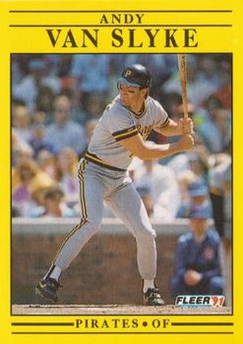 #53 Andy Van Slyke - Pittsburgh Pirates - 1991 Fleer Baseball