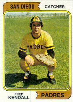 #53a Fred Kendall - San Diego Padres - 1974 Topps Baseball