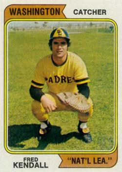 #53b Fred Kendall - San Diego Padres - 1974 Topps Baseball