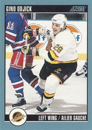 #540 Gino Odjick - Vancouver Canucks - 1992-93 Score Canadian Hockey
