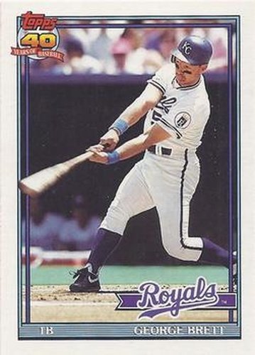#540 George Brett - Kansas City Royals - 1991 O-Pee-Chee Baseball