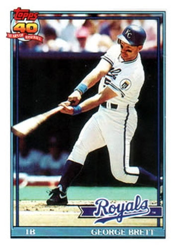 #540 George Brett - Kansas City Royals - 1991 Topps Baseball