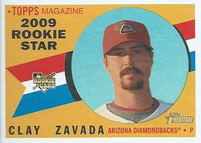 #540 Clay Zavada - Arizona Diamondbacks - 2009 Topps Heritage Baseball