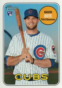 #540 David Bote - Chicago Cubs - 2018 Topps Heritage Baseball