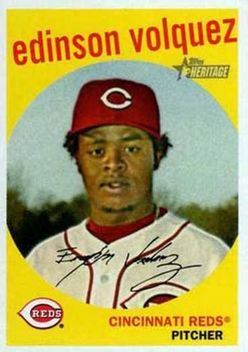 #540 Edinson Volquez - Cincinnati Reds - 2008 Topps Heritage Baseball