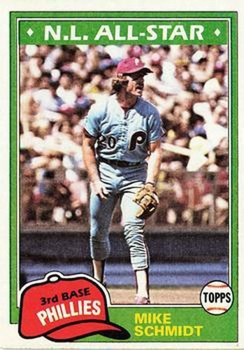 #540 Mike Schmidt - Philadelphia Phillies - 1981 Topps Baseball