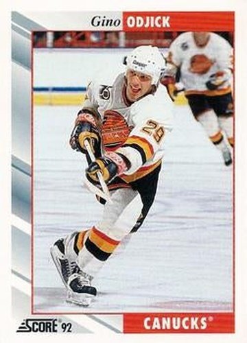 #540 Gino Odjick - Vancouver Canucks - 1992-93 Score USA Hockey