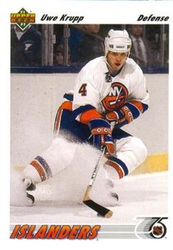 #540 Uwe Krupp - New York Islanders - 1991-92 Upper Deck Hockey