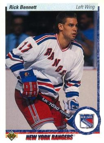 #540 Rick Bennett - New York Rangers - 1990-91 Upper Deck Hockey