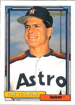 #541 Jose Tolentino - Houston Astros - 1992 O-Pee-Chee Baseball