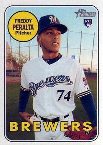 #541 Freddy Peralta - Milwaukee Brewers - 2018 Topps Heritage Baseball
