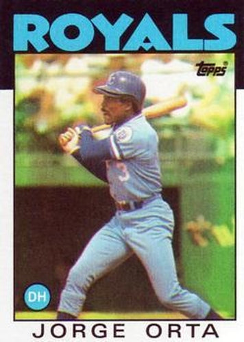 #541 Jorge Orta - Kansas City Royals - 1986 Topps Baseball