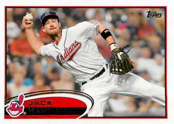 #541 Jack Hannahan - Cleveland Indians - 2012 Topps Baseball