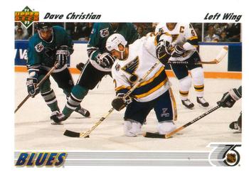 #541 Dave Christian - St. Louis Blues - 1991-92 Upper Deck Hockey