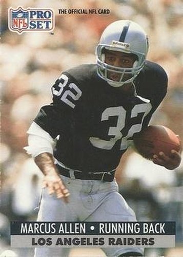 #541 Marcus Allen - Los Angeles Raiders - 1991 Pro Set Football