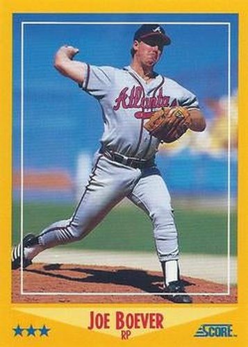 #542 Joe Boever - Atlanta Braves - 1988 Score Baseball