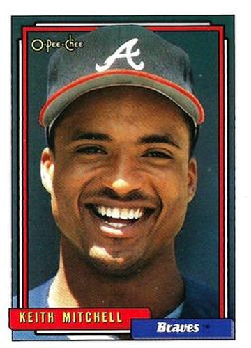 #542 Keith Mitchell - Atlanta Braves - 1992 O-Pee-Chee Baseball