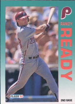 #542 Randy Ready - Philadelphia Phillies - 1992 Fleer Baseball