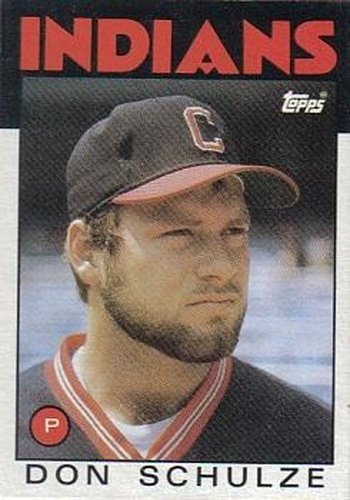 #542 Don Schulze - Cleveland Indians - 1986 Topps Baseball