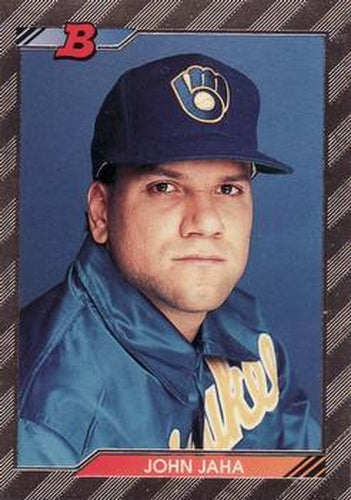 #542 John Jaha - Milwaukee Brewers - 1992 Bowman Baseball