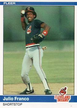 #542 Julio Franco - Cleveland Indians - 1984 Fleer Baseball
